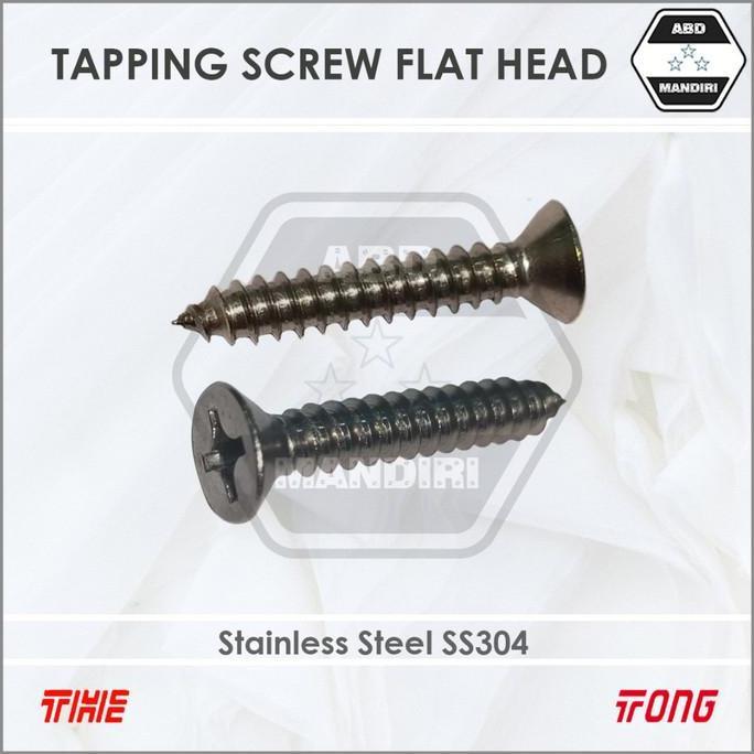 Promo Ss304 Skrup Jf Fh Stainless #6 X 3/4 (Tapping Screw Fab) #6X3/4 Jumlah 1.400Pcs Cod