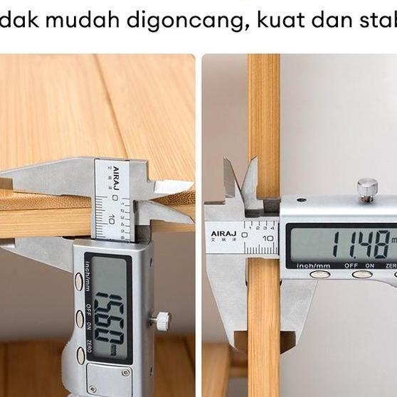 Love Rak Sepatu Susun Kayu Rak Bamboo Penyelenggara Rak Sandal Rak Sepatu Minimalis Serbaguna Aesthe