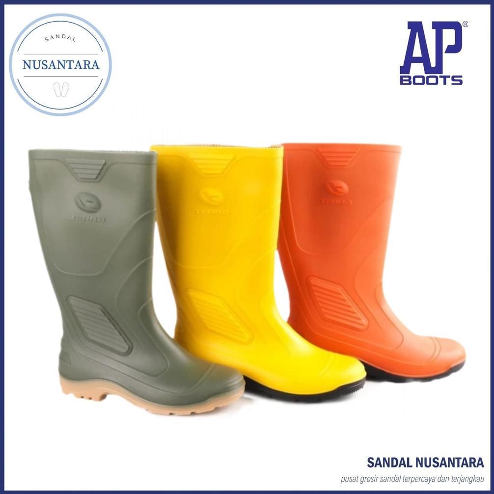 AP Terra Eco 3 Sepatu Boots Karet Tinggi Safety Boots APD Kuning Hijau Orange Hitam Pria Wanita