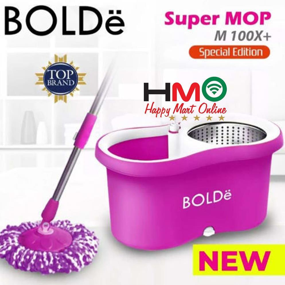 Bolde Alat Pel Pembersih Lantai Super Mop M-100X + Plus Saringan Stainless Special Edition BOLDe Pel