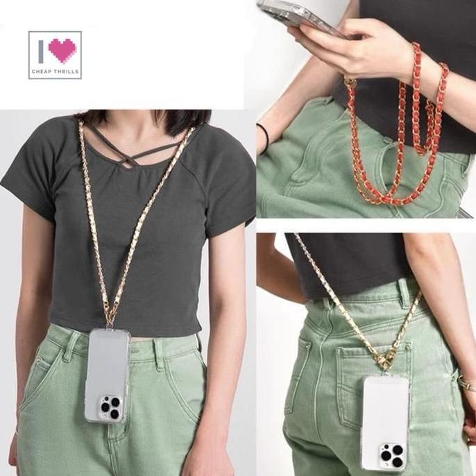 Tali Tas Selempang Panjang Rantai 120cm Gantungan HP Chain