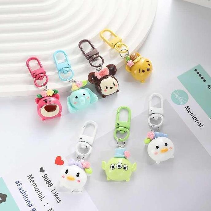 KYUBE - GANTUNGAN KUNCI TAS KARAKTER DISNEY HOTSTAR LUCU / AKSESORIS KEYCHAIN KARAKTER KARTUN ANAK -
