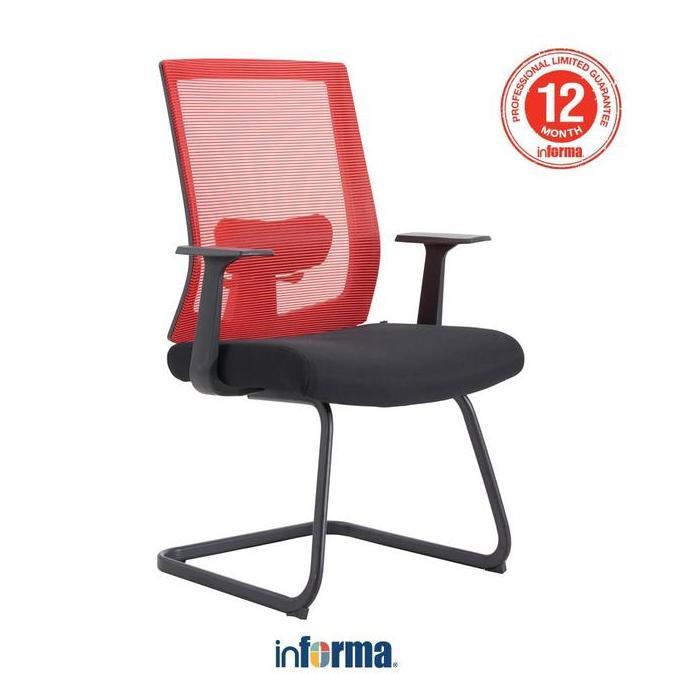 Terlaris INFORMA OMAR KURSI TAMU KANTOR SANDARAN RENDAH - MERAH