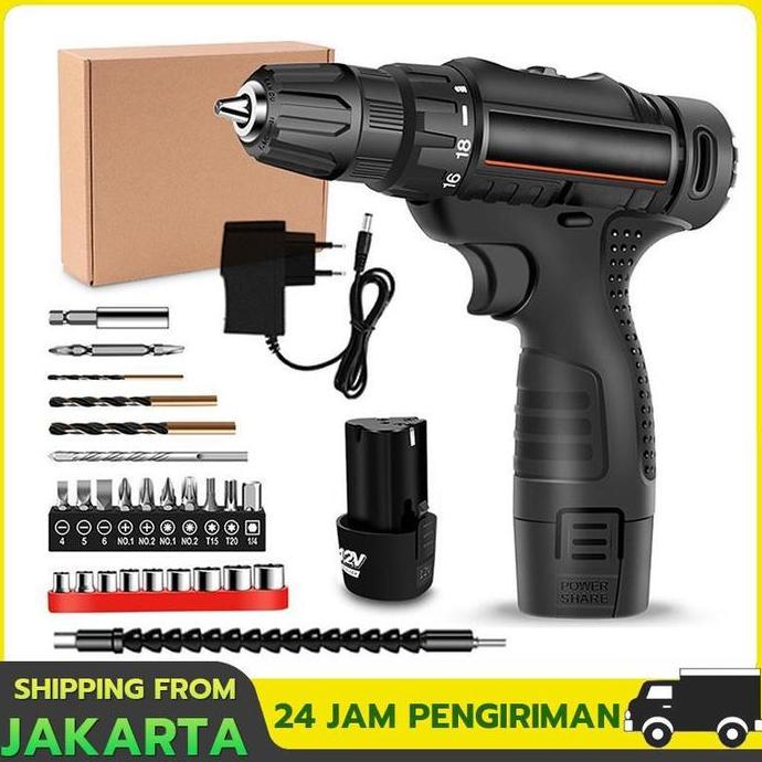 Mesin Bor Bor Baterai Bor Listrik Bor Tanpa Kabel Mesin Cordless Screwdriver Murah Bor Impact Cordle