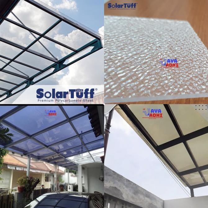 Promo Solartuff Solid 3Mm Clear Polos / Atap Flat Datar Anti Uv Bening Kanopi Transparan Policarbona