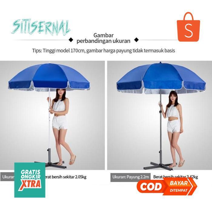 New Ex45 Payung Tenda Payung Pantai Cafe Bazaar Event Parasol Diameter 180cm /Tenda 200 cm Payung Ju