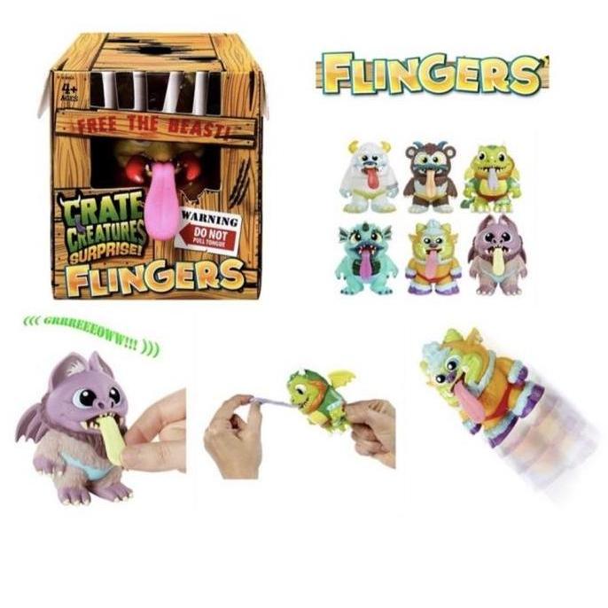 CRATE CREATURES SURPRISE FLINGERS MAINAN MONSTER LIDAH ORIGINAL