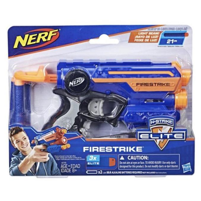 NERF N-STRIKE ELITE FIRESTRIKE ORIGINAL NERF GUN MAINAN PISTOL ANAK