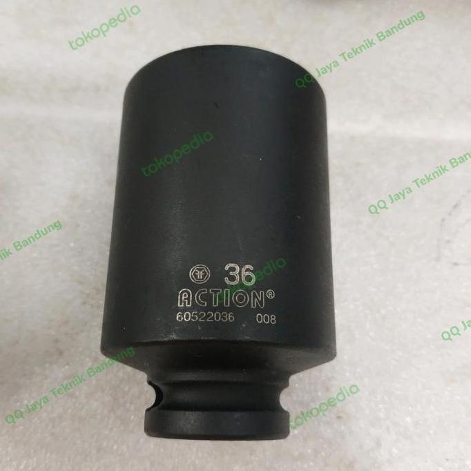 Kunci sok impact 36 mm panjang - DR 1/2" Deep impact socket - ACTION