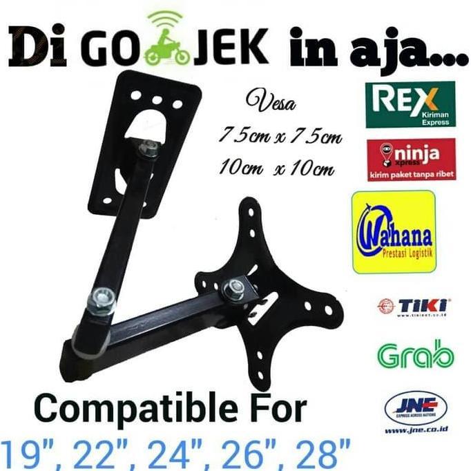 Bracket tv lengan 24inc 22inc 20inc 19inc