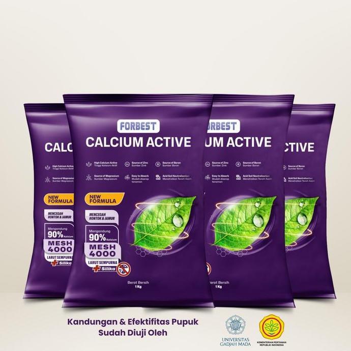 Terlaris [4 Kg] New Forbest Calcium Active Bonus Kaos/Topi/Ritrina100Ml - Pupuk Tanaman Pencegah Ron