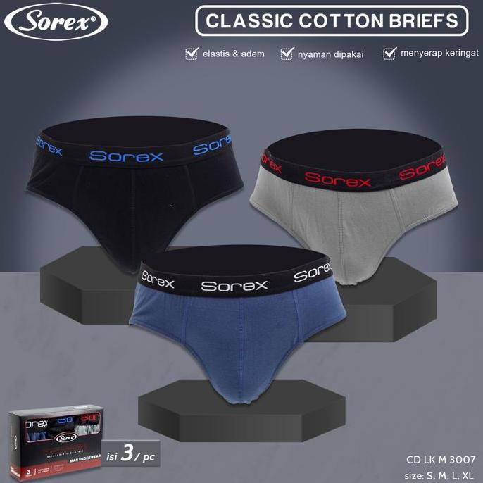 Promo ISI 3 Celana dalam pria SOREX | PAKAIAN DALAM PRIA | CD LAKI 3008 COD