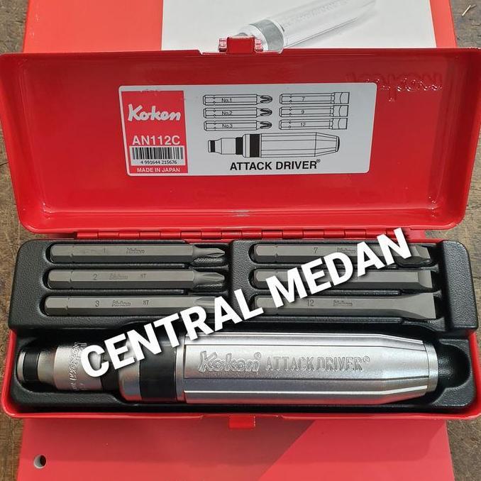 OBENG KETOK KOKEN 1/2" ATTACK DRIVER SET AN-112C LONG JAPAN
