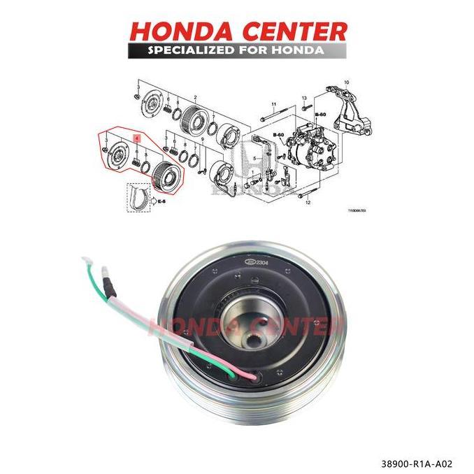puli puly pully kompresor compresor magnet clutch ac honda civic 2012 2013 2014 2015