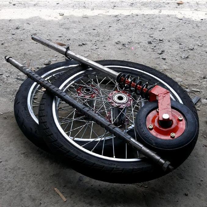 Promo Roda Gerobak Ring 17 Inch Gletrek 300Kg 1Set Roda Gerobak Dorong Cod