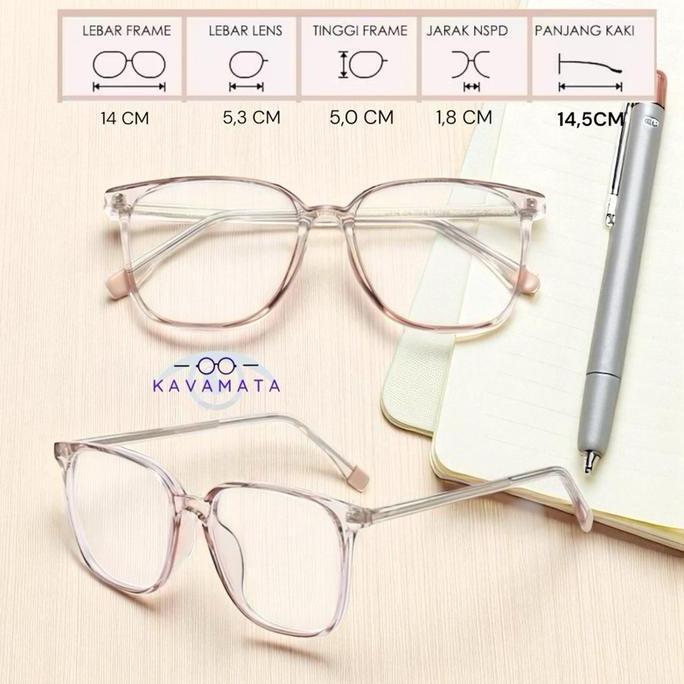 Promo Kavamata - Frame Moshi Premium untuk Wajah Oval, Diamond, Bulat Cewek Kacamata COD