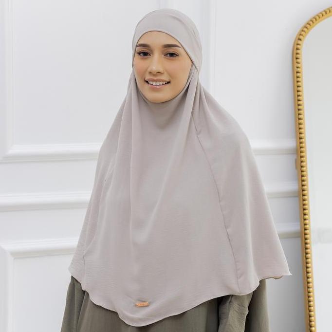 Lozy Hijab - Halima French Khimar (Khimar Cadar Syari Multifungsi) Airflow Muslim Kerudung