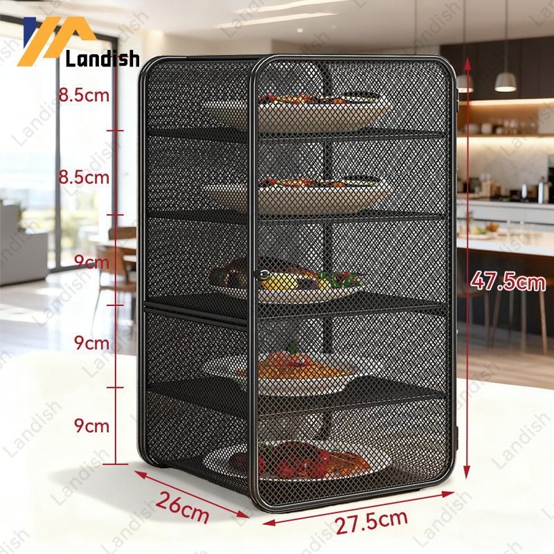 ⚡Ready 5 Susun Tudung Saji Modern Kualitas Tebal Bahan Besi dan Logam Kuat Tahan Lama / Tempat Penyi