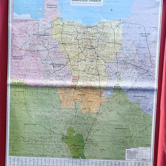 peta Jabodetabek lembaran