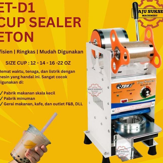 Cup Sealer Plastik Eton Etd1 Alat Press Manual Kemasan Teh Poci