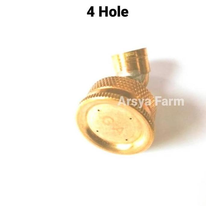 Nozzle Sprayer Pompa Swan Lubang 4 / Spuyer Kuningan