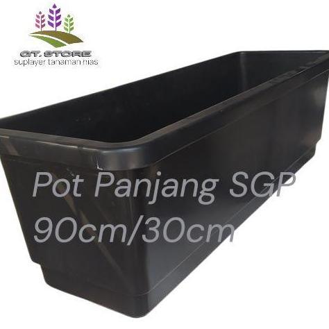 Terlaris Pot Panjang Sgp 90Cm/30Cm Hitam / Pot Panjnag Sgp Hitam