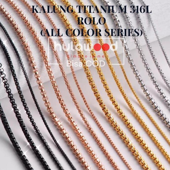 DR331 - Kalung Rantai MCI Titanium Stainless 316L Premium Pria Wanita Anti Karat / Kalung Rantai Pen
