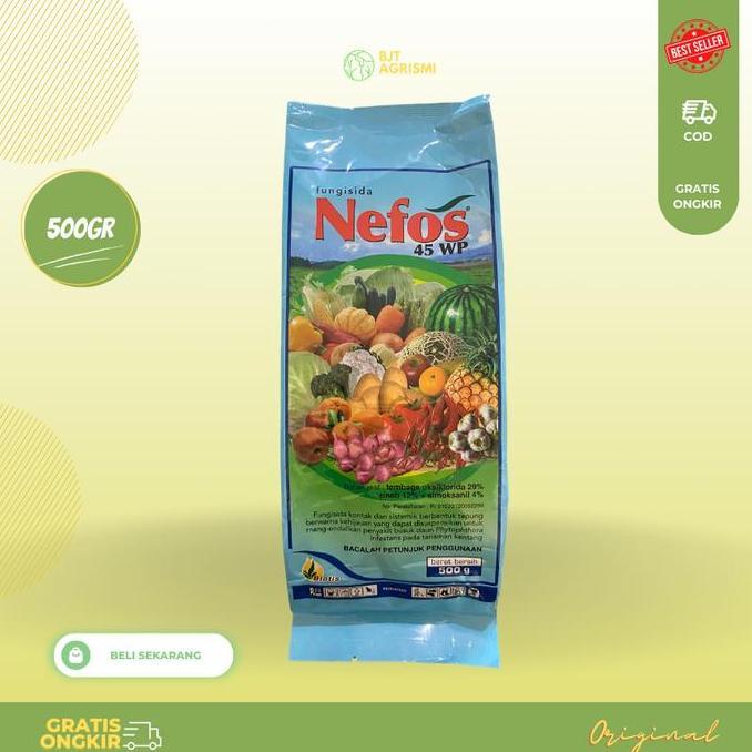 NEFOS 45WP 500gr Fungisida Sistemik Tembaga oksiklorida 29% + zineb 12% + simoksanil 4% Pengendali P