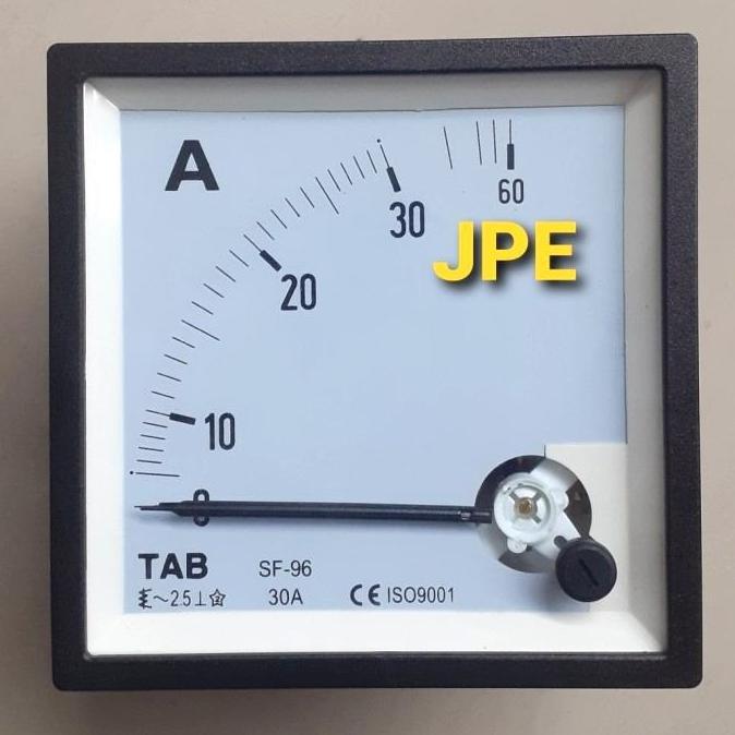 Ampere Meter Direct AC 96x96 mm 30A / 40A / 60A Amper Meter Analog Direct