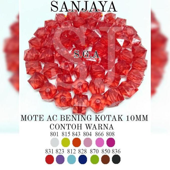 Manik Bening / Mote Bening / Manik Akrilik Kotak / Mote Akrilik Kotak / Manik Bening Kotak / Mote Ac