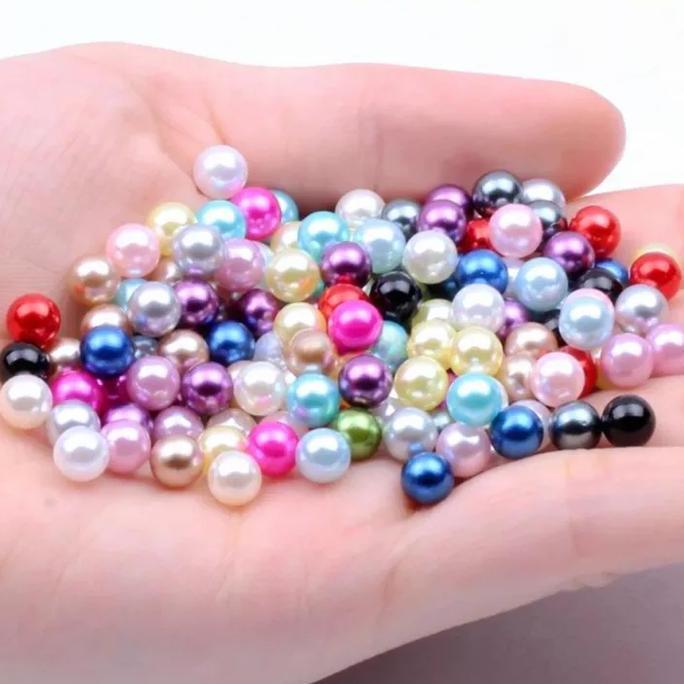 Mutiara Ringan / Manik Mutiara Bulat / Mutiara Pearl Bulat 3mm-12mm