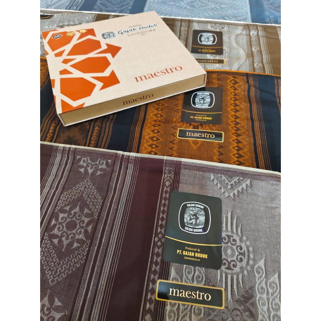 [PREMIUM] Sarung Gajah Duduk Maestro || Original Gajah Duduk - Sarung Tenun Songket Dewasa Termurah