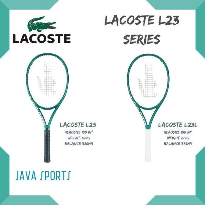 Raket Tenis Lacoste L23 Series Tennis Racket Official Resmi Original