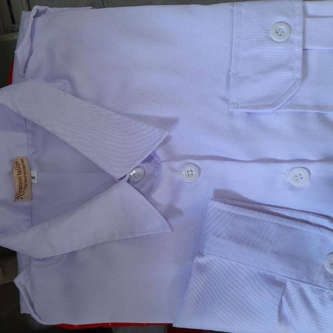 SERAGAM PDH PUTIH cewek  JUMBO KRAH BERDIRI tangan kancing SERAGAM PPPK JUMBO CEWEK KRAH BERDIRI Pan