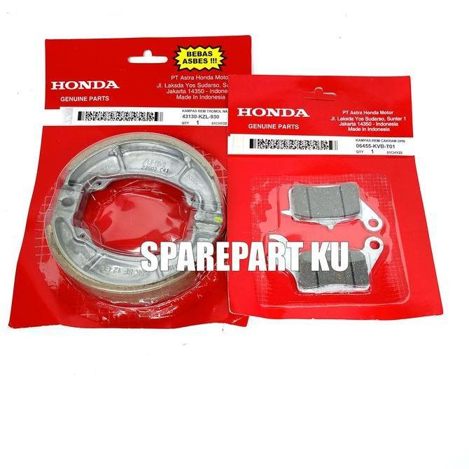 KVB PAKET KAMPAS REM DEPAN BELAKANG BEAT FI ESP / SCCOPY FI ESP / SPACY FI / VARIO 110 FI CBS / KAMP