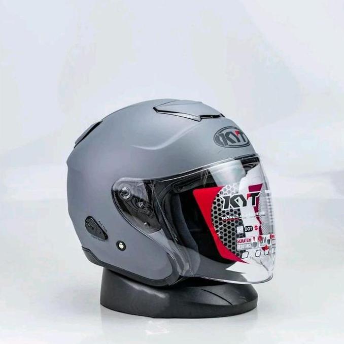 TERMURAH - HELM KYT KYOTO MATT GORILA GREY ORIGINAL KYT