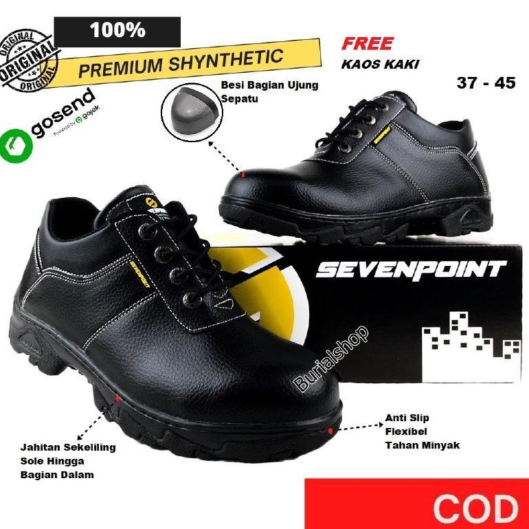 Sepatu Safety Original Pria Wanita Ujung Besi Sefty Septi Saveti Shoes Boots Kerja Proyek Lapangan C