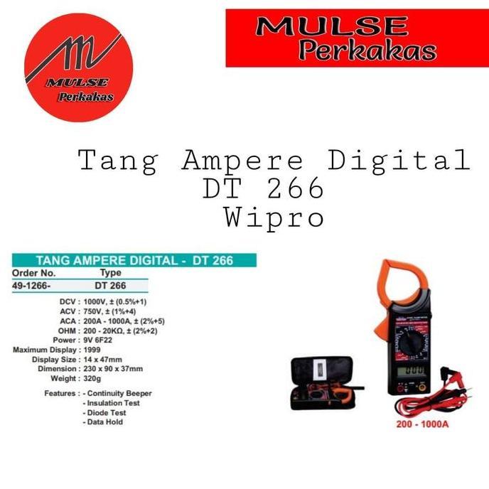 Tang Ampere Digital DT266 Wipro/ Clamp Meter DT 266