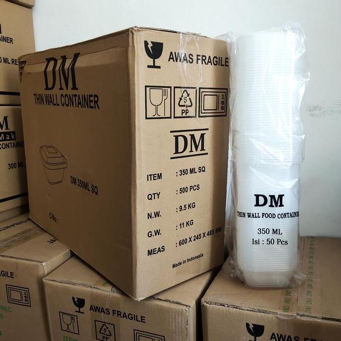 THINWALL DM SQUARE 350 ML SQ - PERSEGI TINGGI 350ML SQ - 500 SET