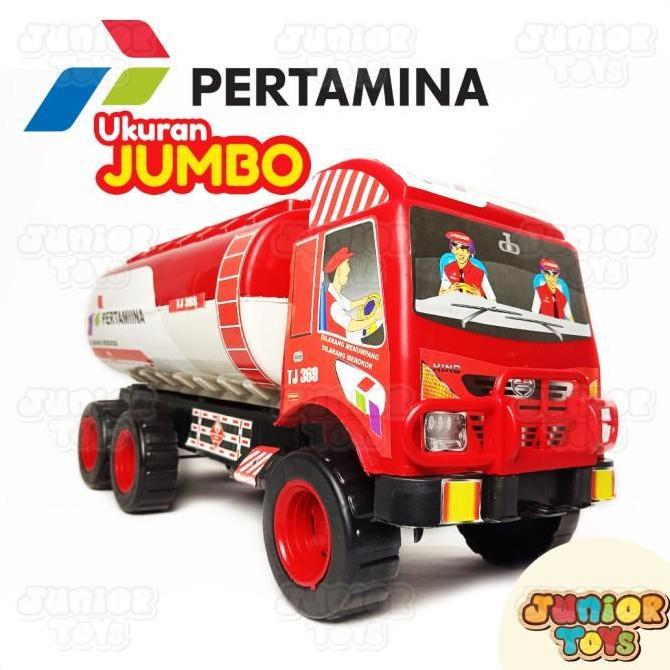 Mainan Mobil Truk Minyak Truk Tangki Pertamina Ukuran Besar 53 Cm
