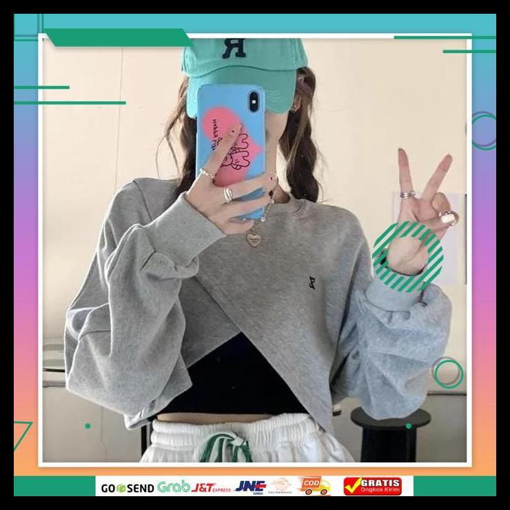 PROMO Z SLING SWEATER CROOPE WANITA - SWEATER MODEL BARU KOREAN STYLE KEKINIAN BAJU BANDUNG TERLARIS