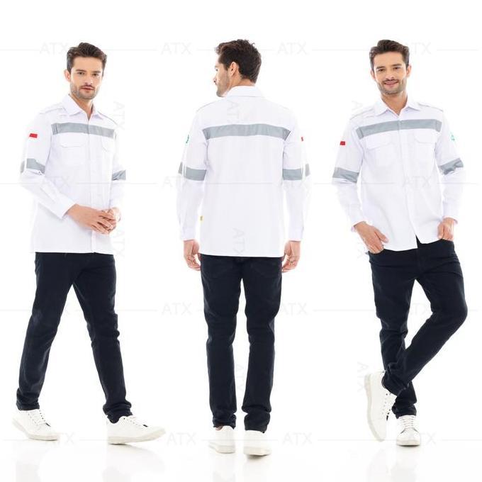 Wearpack Safety Baju Kerja Lapangan Lengan Panjang Merk ATX Putih
