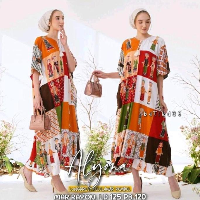 Terbaru Longdress Kaftan Memories Bu Tejo Semerbak Batik Original Rayon Premium Daster Terbaru Part 