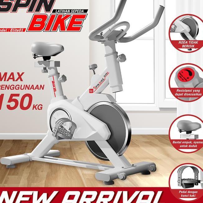 Sepeda Statis Lipat Portable Gym Spinning Bike Alat Olahraga Gym Rumahan Hingga 300Kg