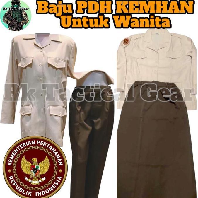 Setelan Baju Seragam PDH PNS KEMHAN WANITA KREM / BAJU PDH CPNS/P3K KEMHAN CEWEK PPPK