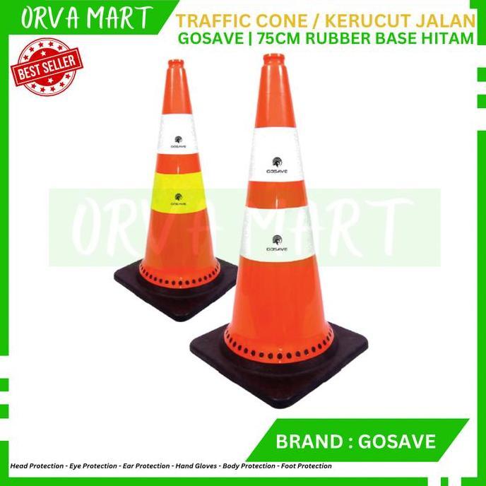 Safety Traffic Cone 75 cm / Kerucut Lalu Lintas Gosave