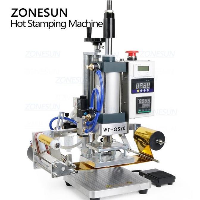 VLStore ZONESUN Pneumatic Hot Foil Stamping Machine Paper Plastic