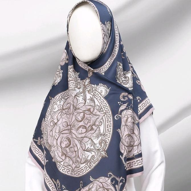 Hijab Ergul Motif Khas Turki Kerudung Muslim Segi Empat Silk Nyaman