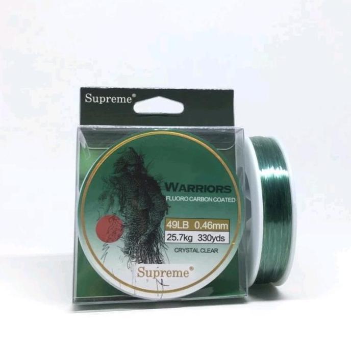 Senar Pancing Tahan Gesekan Mudah Tenggelam Warriors 240Yds/330Yds Fluorocarbon Coated Laut