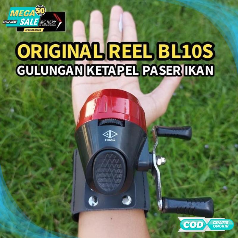 Termurah Reel BL10S Gulungan Ketapel Paser Ikan - Merah - 2025 COD Termurah Terlaris Berkualitas Lan